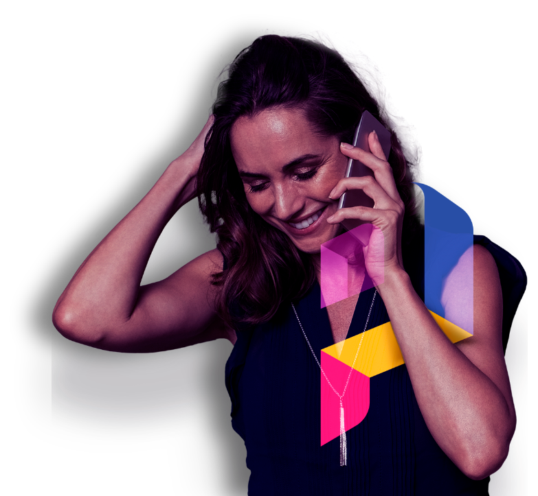 Mulher com celular